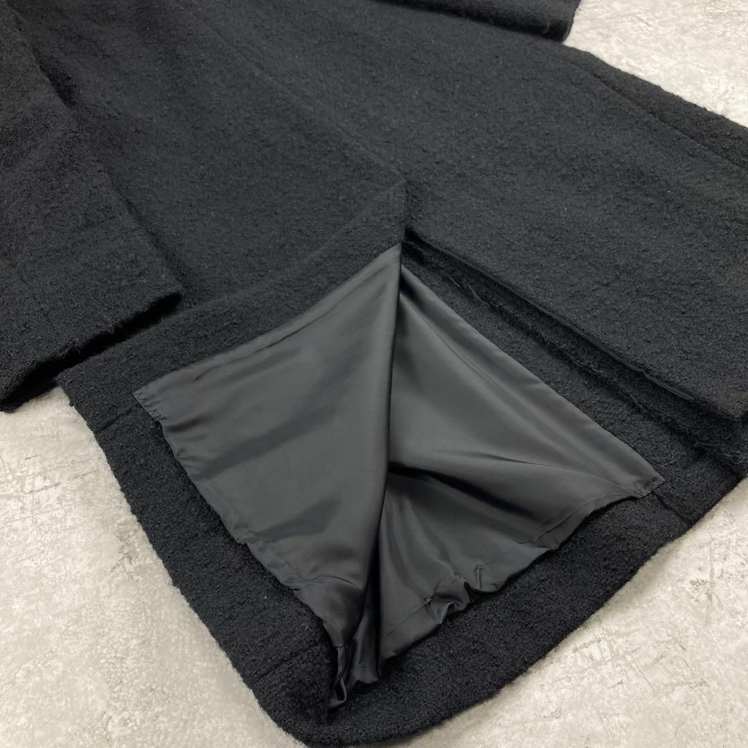 Y's ワイズ wool ルーウール 比翼 チェスターコート ブラック 3