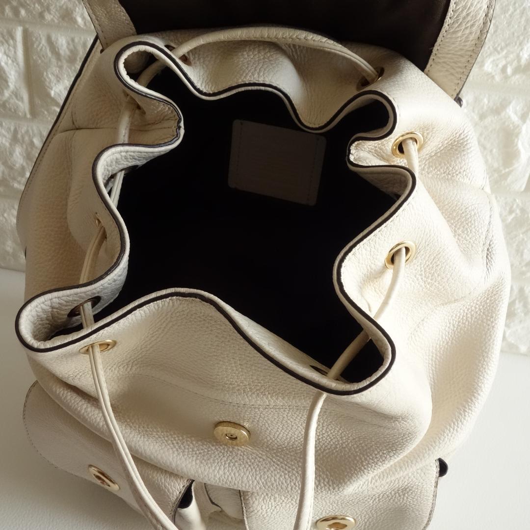 極美品 COACH コーチ リュック ベージュ 本革 レザー