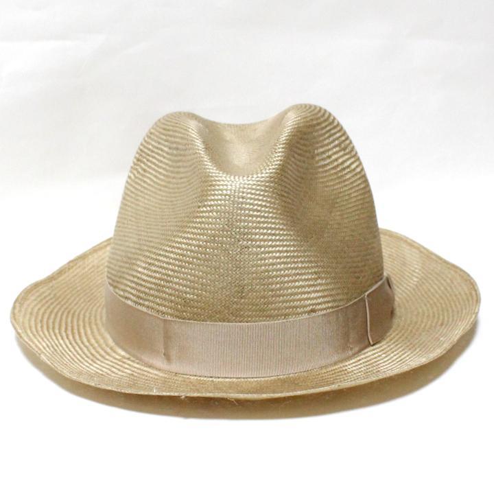 ボルサリーノ Borsalino パラシゾール ストローハット 62 ベージュ