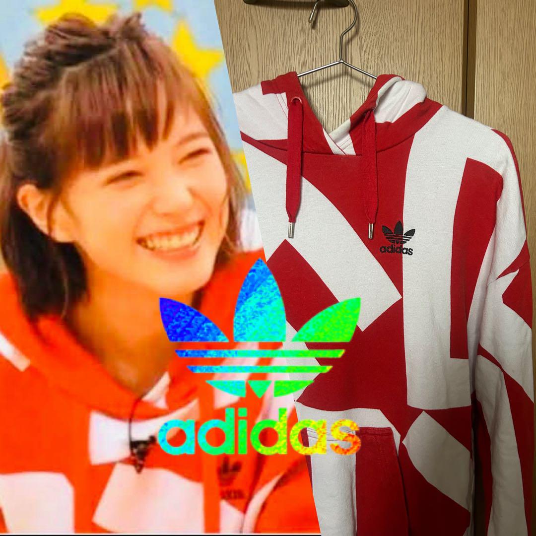 【本田翼さん着用】 アディダスオリジナルス アディダス 総柄 パーカー adidas - 本田翼♥入手困難♥アディダスオリジナルス♥総柄