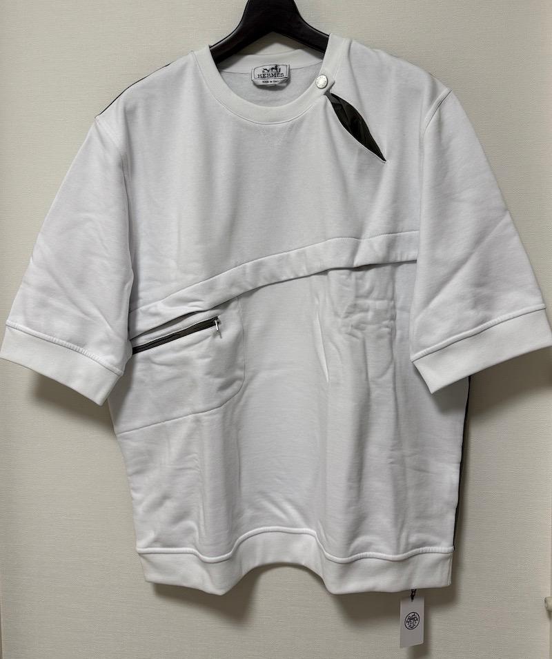 新品未使用 エルメス 2024年春夏 セリエボタン 切替Tシャツ オーバーサイズ