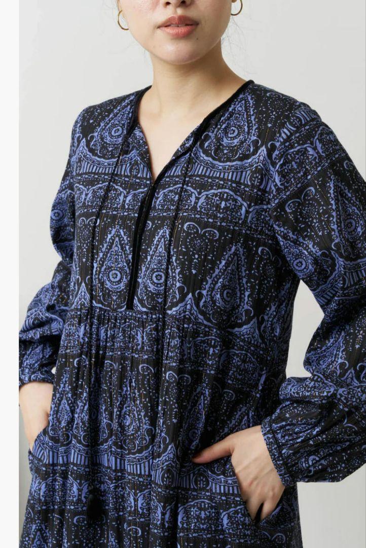 ne Quittez pas - ヌキテパ Crimp Cotton Embroideryワンピース