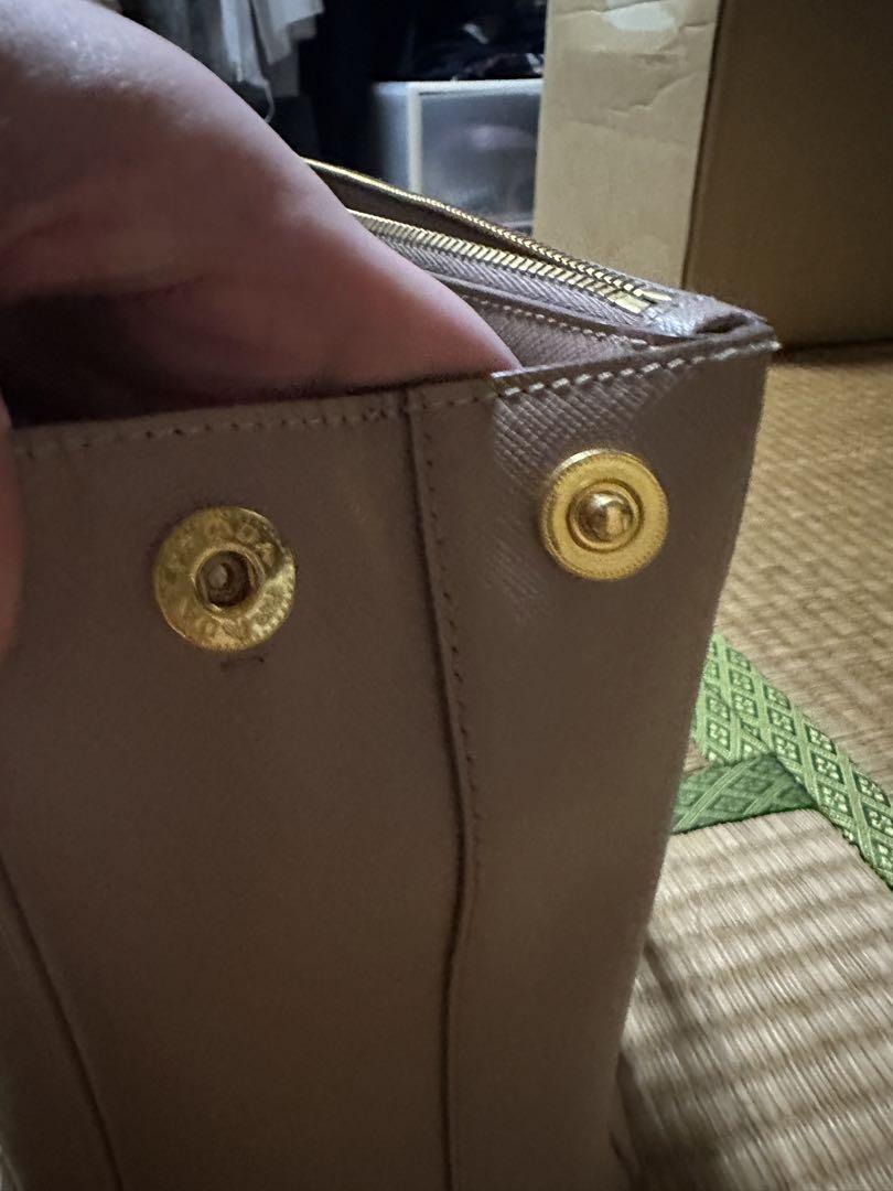 PRADA サフィアーノレザー ハンドバッグ ベージュ