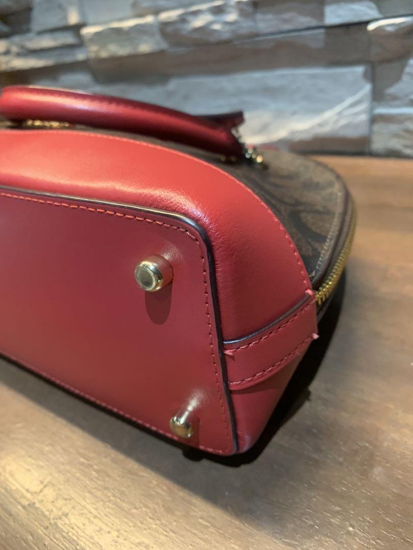 美品】COACH コーチ シグネチャー ミニ サッチェル 2way