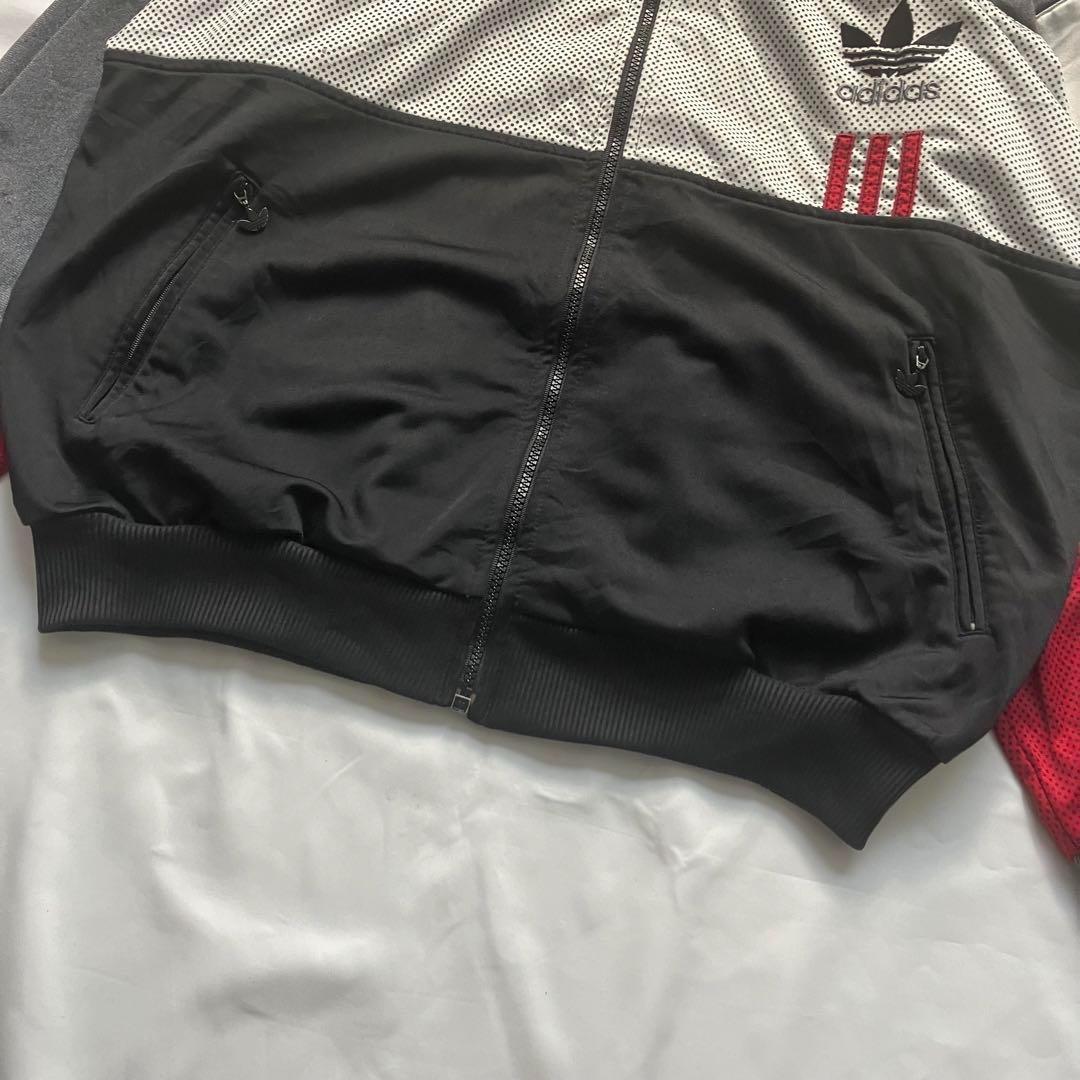 80s 90s adidas トラックジャケット XL相当 マルチカラー 希少