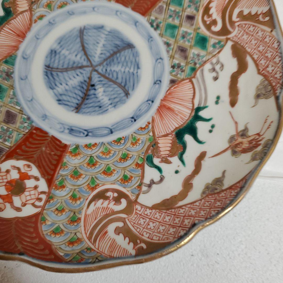 色絵伊万里中皿5枚セット 約21、5cm 幕末