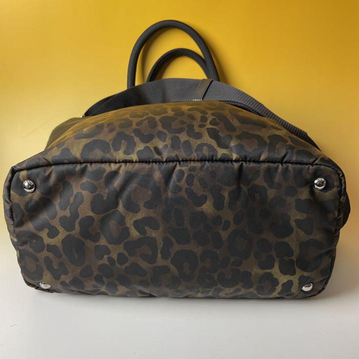 PRADA 極美品 2way レオパード ナイロン ハンドバッグ プラダ