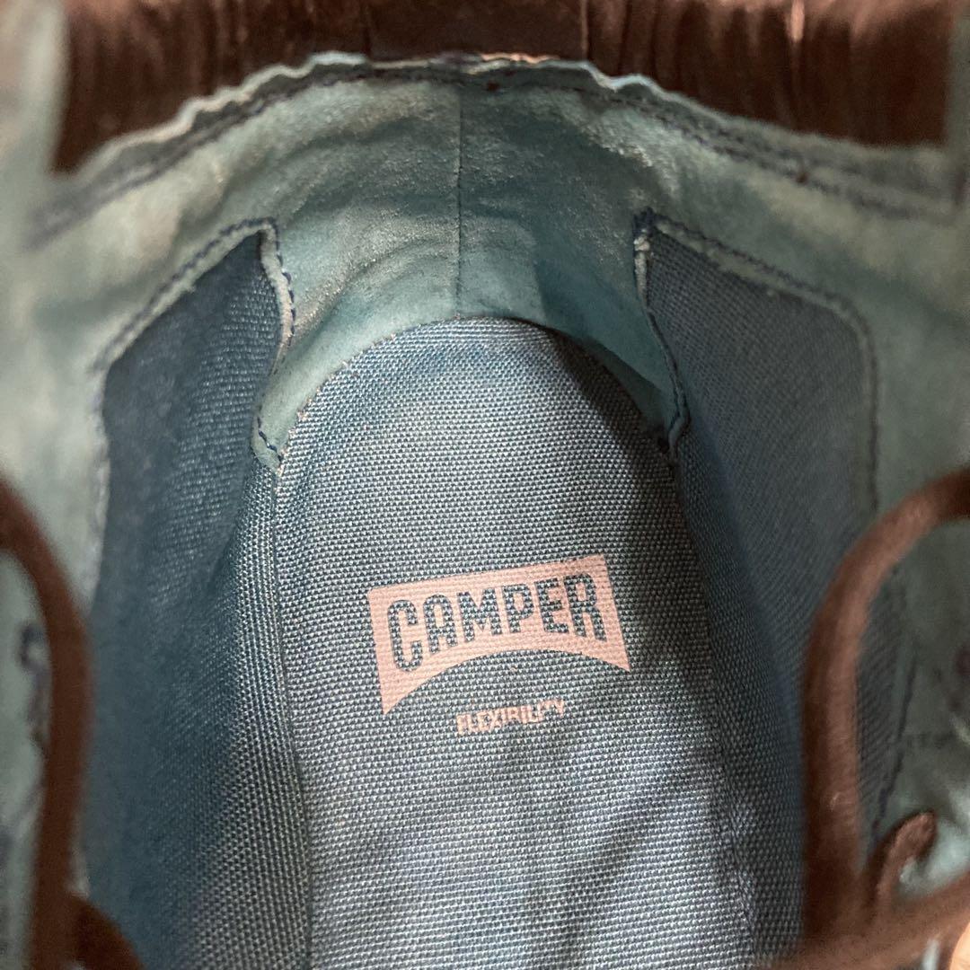 CAMPER ライトニナ ハイカットシューズ 23.5レースアップ レザー 黒