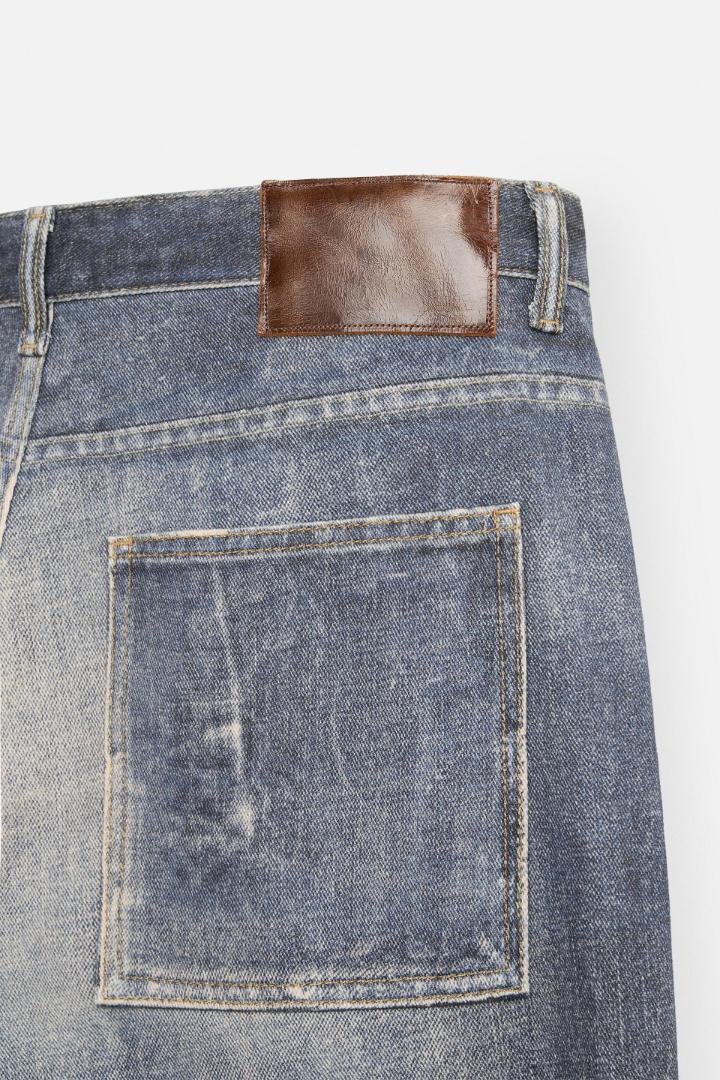 ZARA ウォッシュド加工プリントバギーフィットジーンズ US32 ZARA ウォッシュド加工プリントバギーフィットジーンズ US32