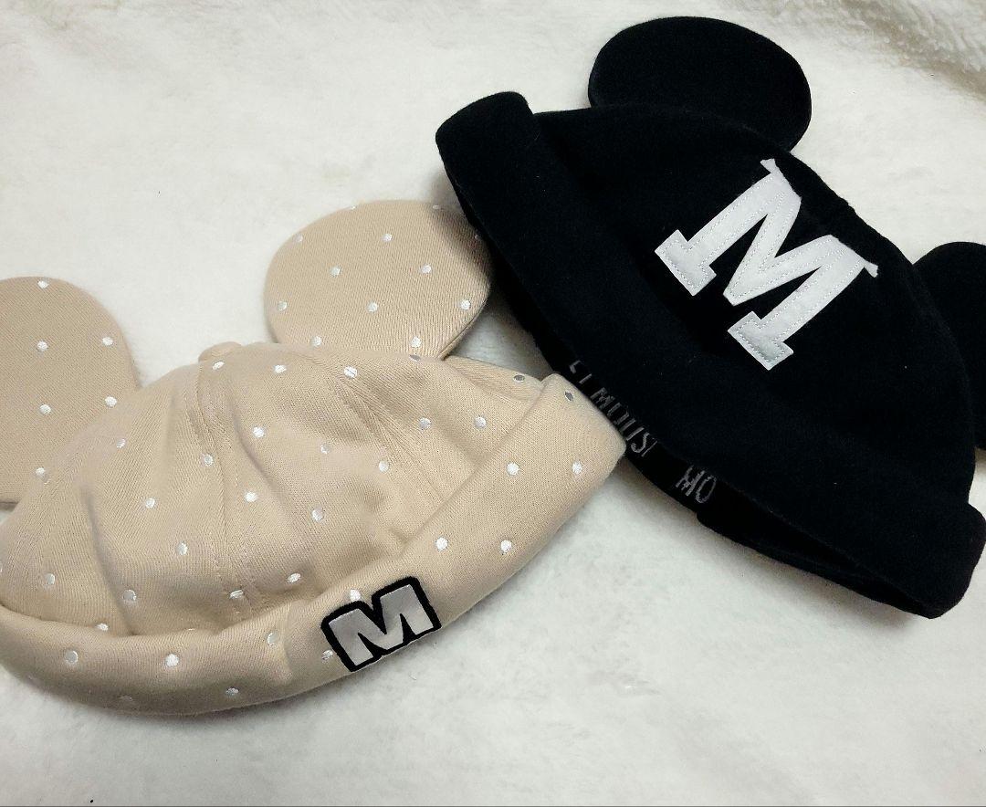 【美品】ディズニー ミッキー ミニー キャップ 帽子 カチューシャ ペア