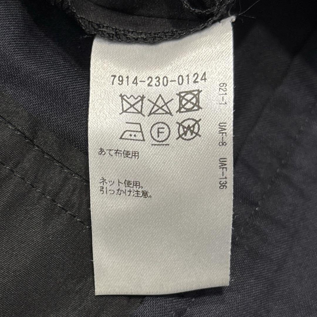 【美品/M】ブラミンク　ワイドパンツ　コットン　シルク　タック　ゴム　ブラック