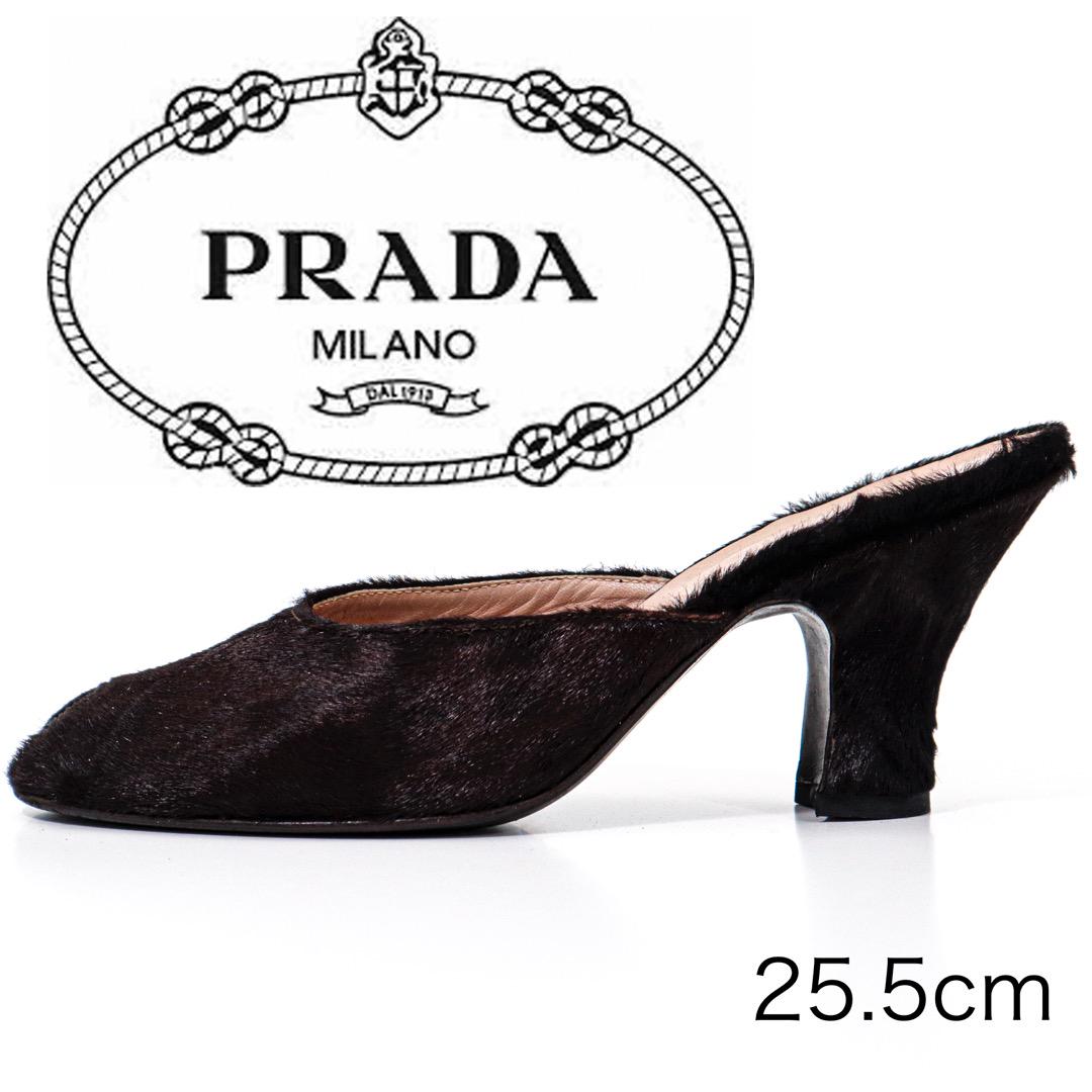 C4426M◾️プラダ ハラコレザー ミュール イタリア製
