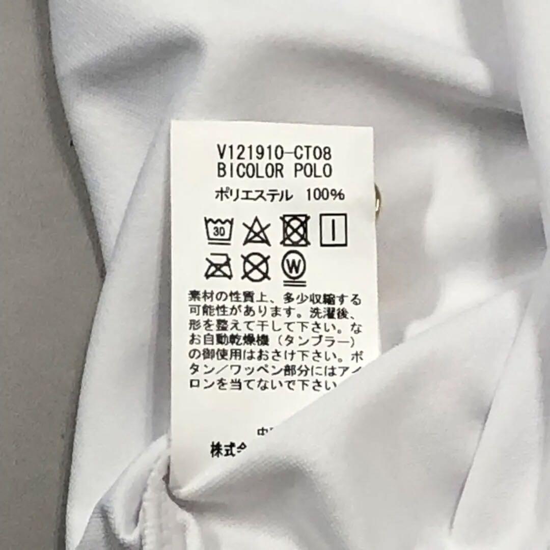 タグ付未使用品★V12 バイカラー 半袖ポロシャツ レディース ネイビー S