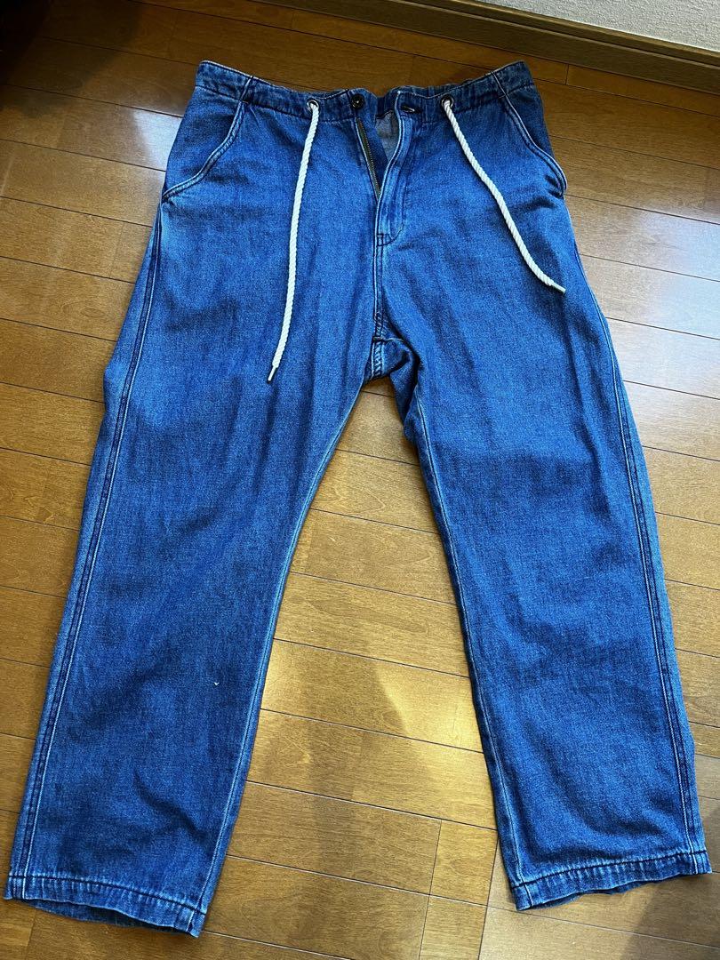 ほぼ未使用 Go Hemp ヘンプデニム イージーストレートパンツ