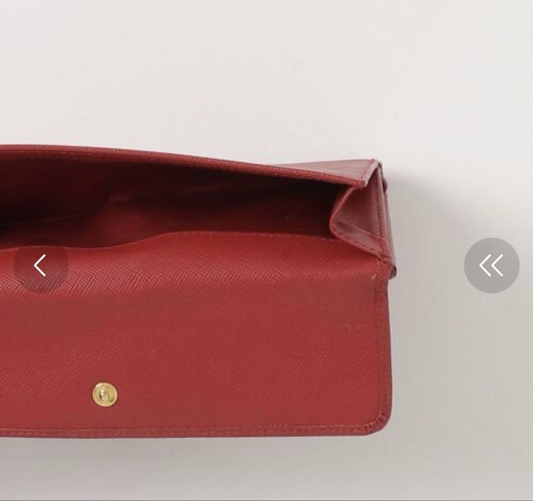 PRADA レッド 長財布 11x19.3 cm - メルカリ