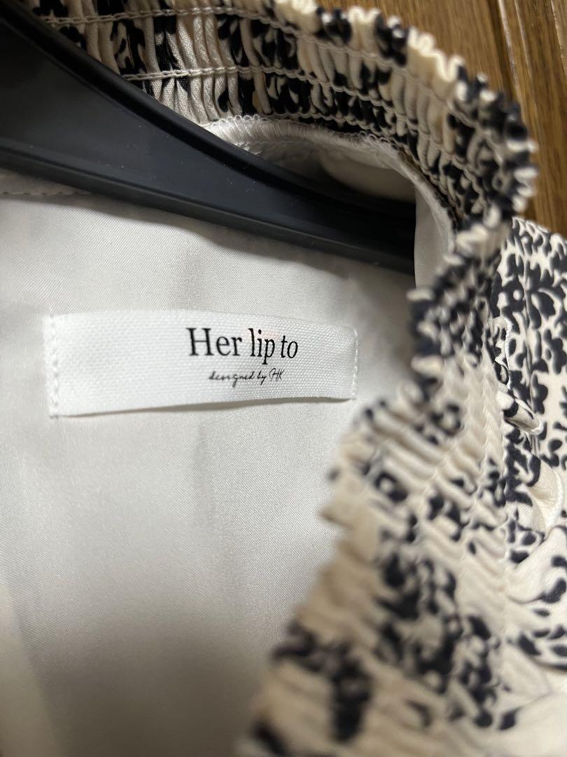 ワンピース Herlipto winter floral long sleeve dress