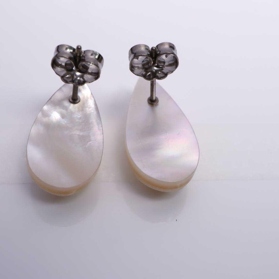 マベパール ピアス マベ真珠 ピアス オーロラ系 アレルギーフリー