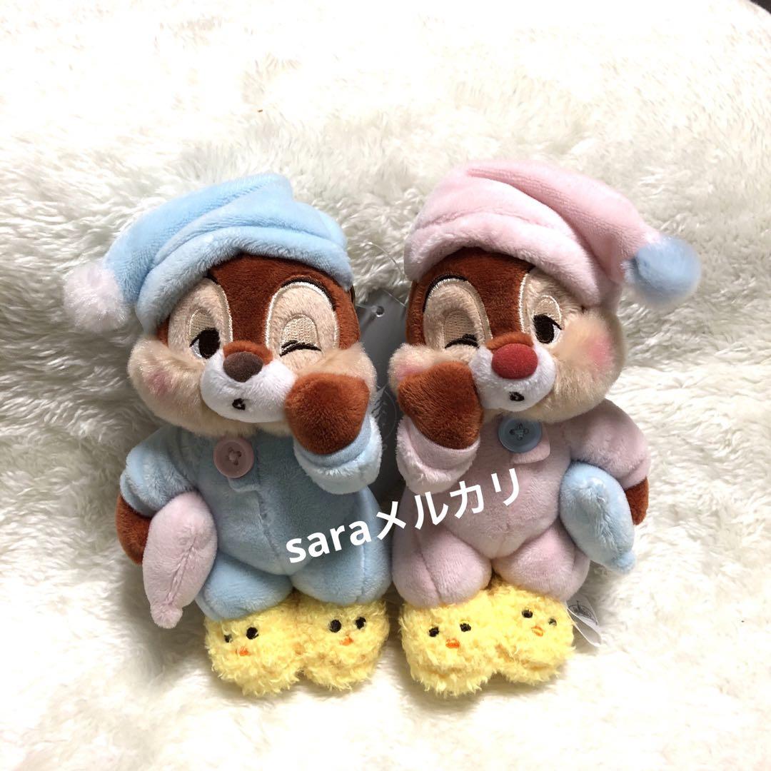 新品タグ付き☆チップ デール ぬいぐるみ キーチェーン PAJAMA