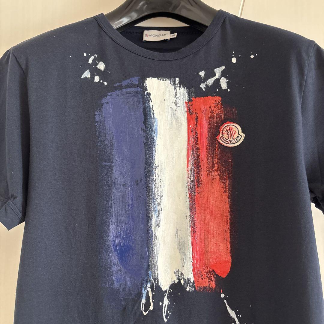 Moncler フランス国旗デザイン Tシャツ ネイビー Moncler フランス国旗 ペイント Tシャツ ネイビー - メルカリ