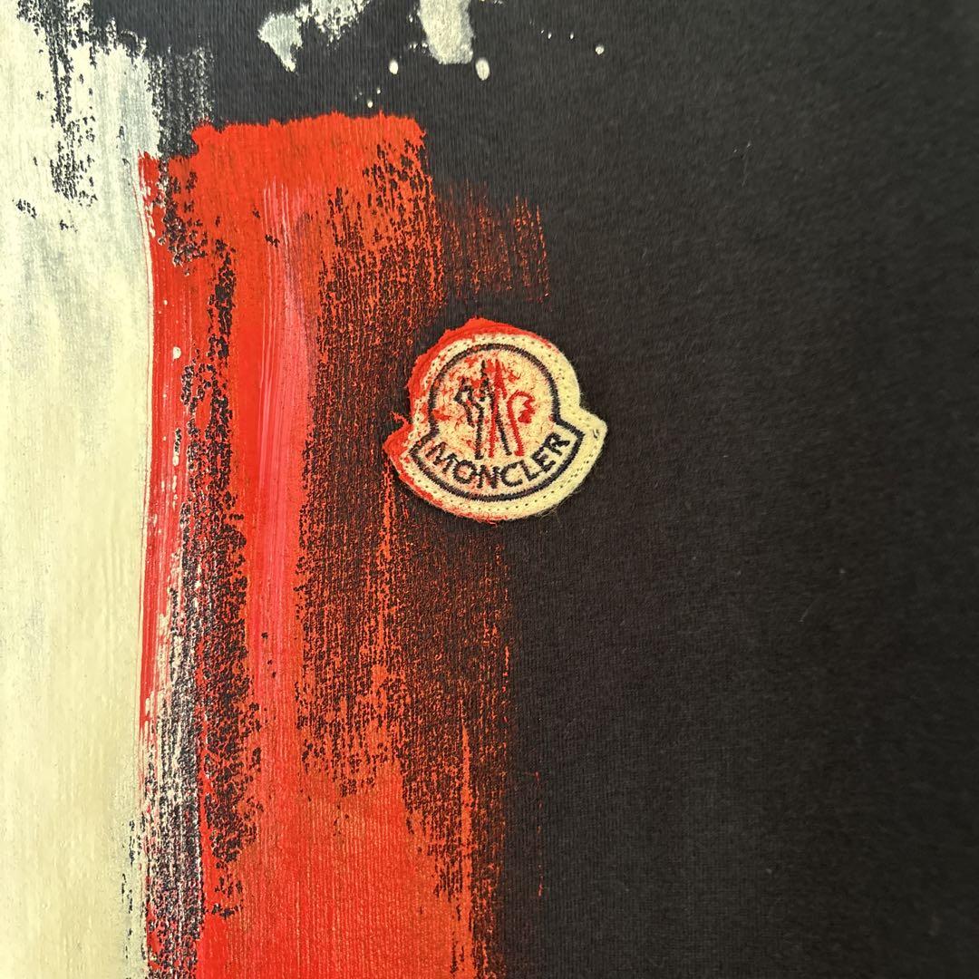 Moncler フランス国旗 ペイント Tシャツ ネイビー - メルカリ