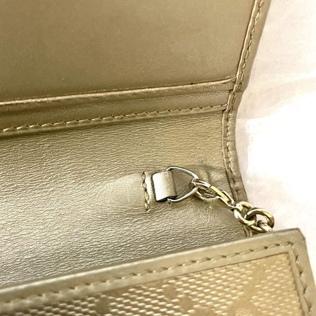 GUCCI 2way チェーンウォレット長財布ゴールド　インプリメ