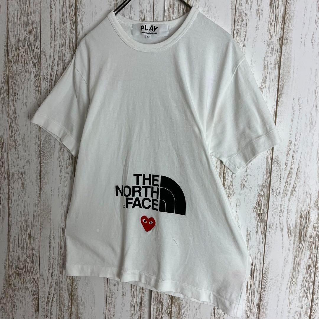 【限定コラボ】プレイコムデギャルソン×ノースフェイス☆両面ロゴ入りTシャツ