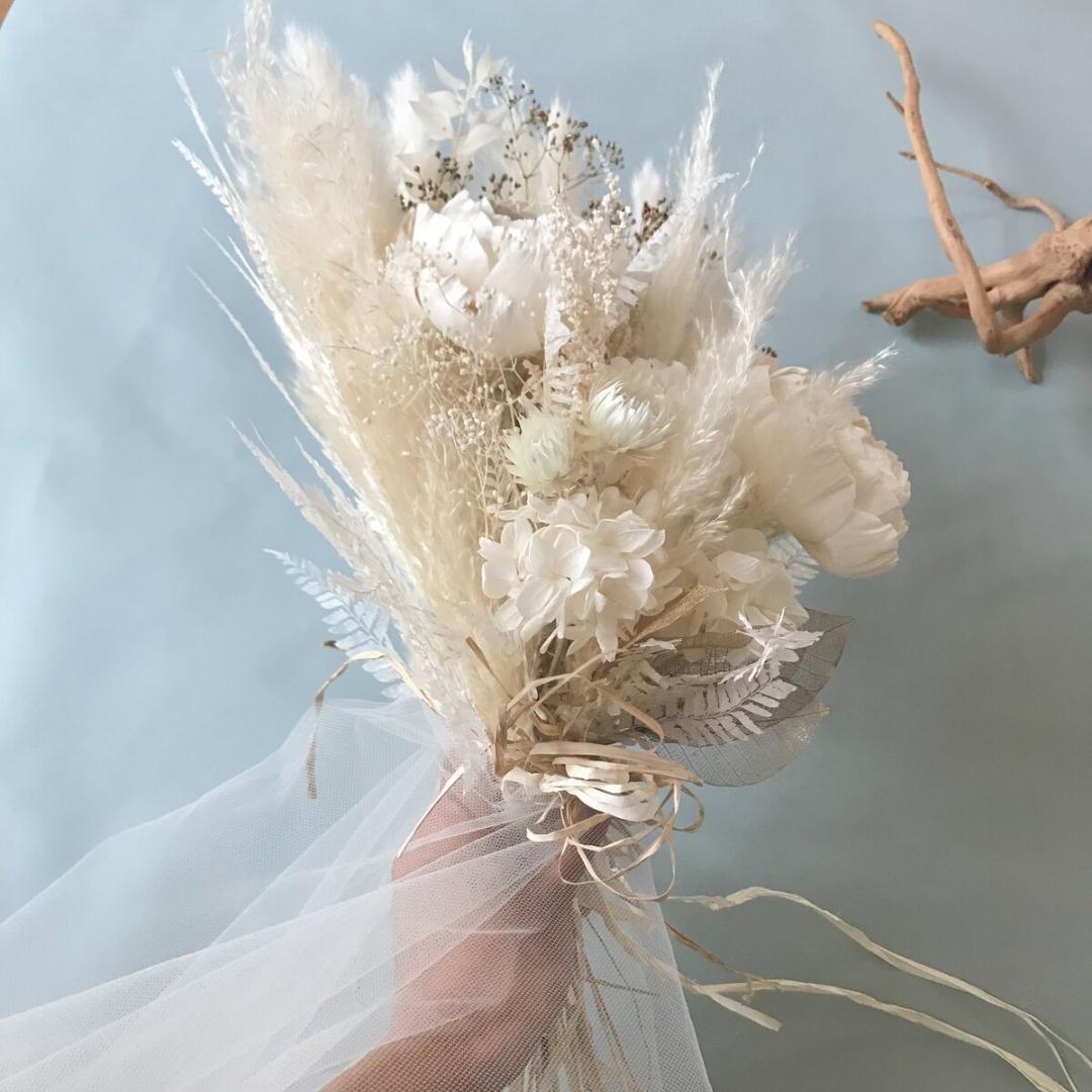 ホワイト＆少しゴールドの大人スワッグ ふっくらL 再販多数 YUZUMIYA_COM