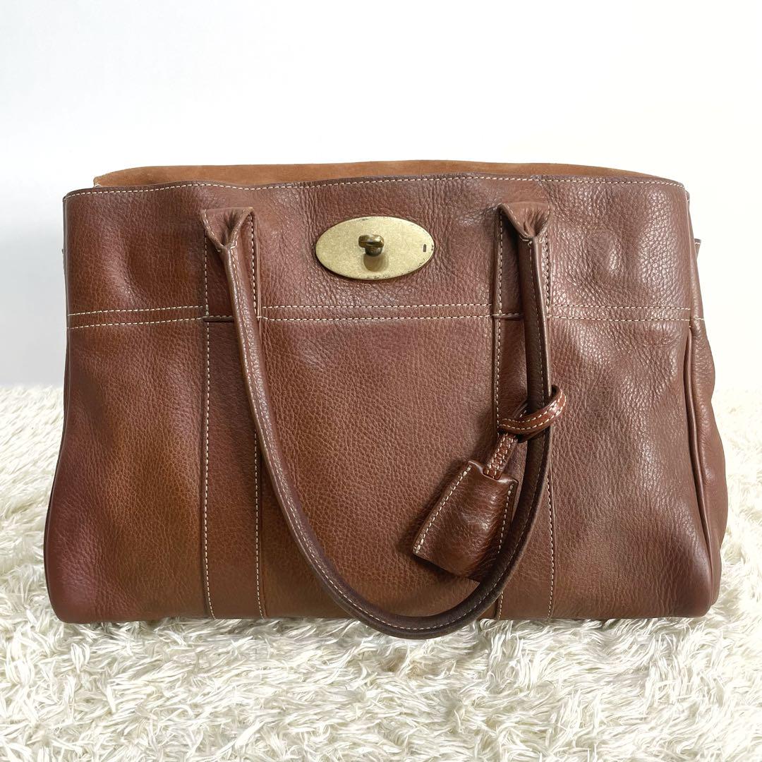 MULBERRY マルベリー ベイズウォーター レザー フラップ トートバッグ