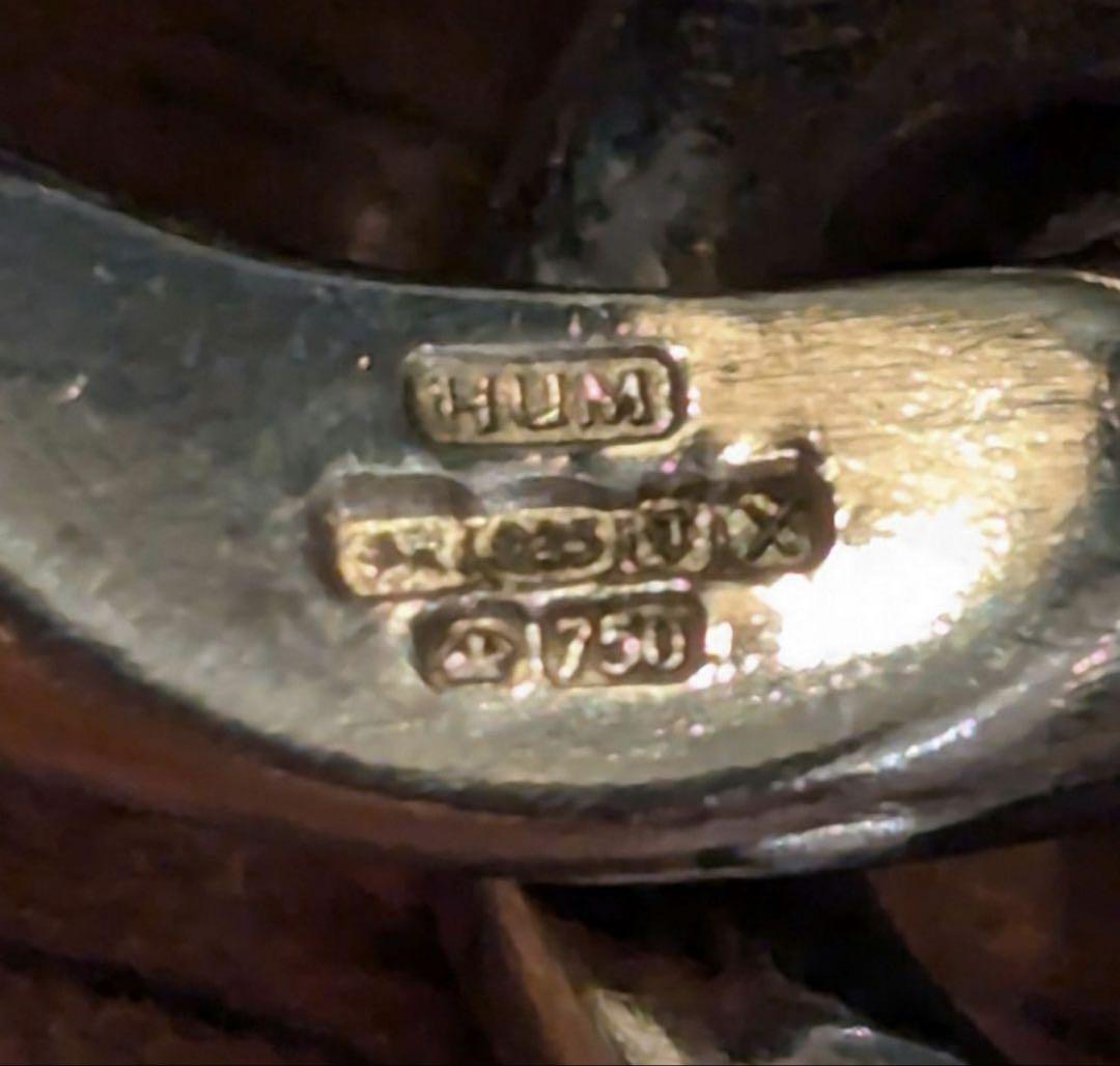 ハム　18k ゴールド シルバーチェーンリングHumete Chain Ring