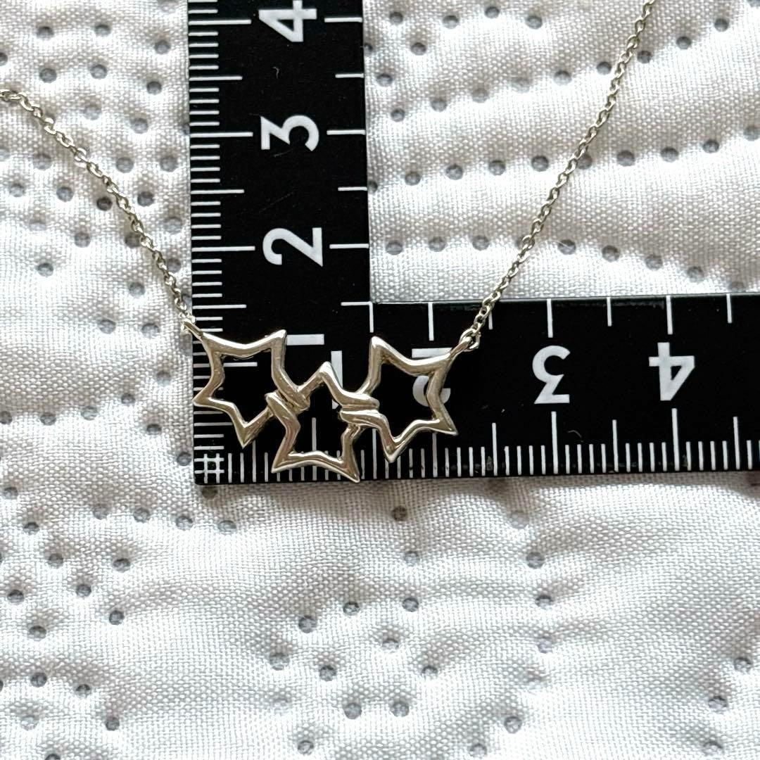 美品 ティファニー ネックレス トリプル スター 星 925刻印 シルバー