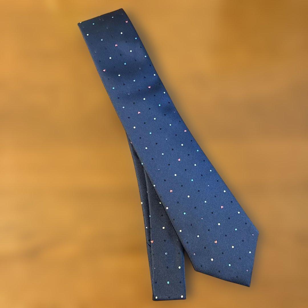 カラフルドット & ハート タイ