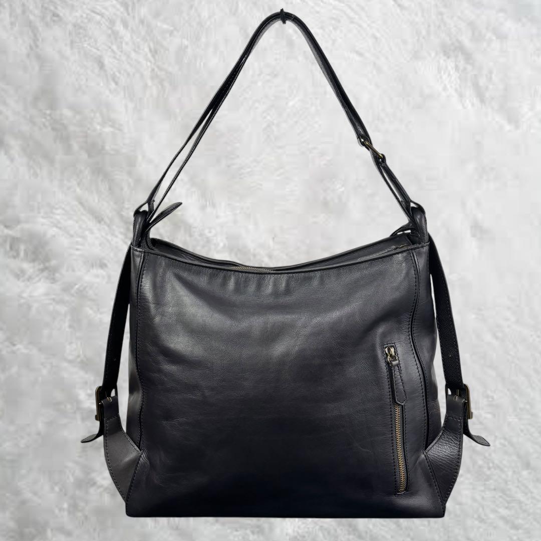 美品✨マザーハウス　ヨゾラ　M ショルダーバッグ　リュック　黒
