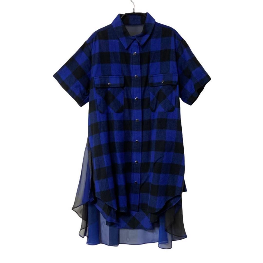 SACAI 18aw バッファローチェック ネルシャツ レディース2