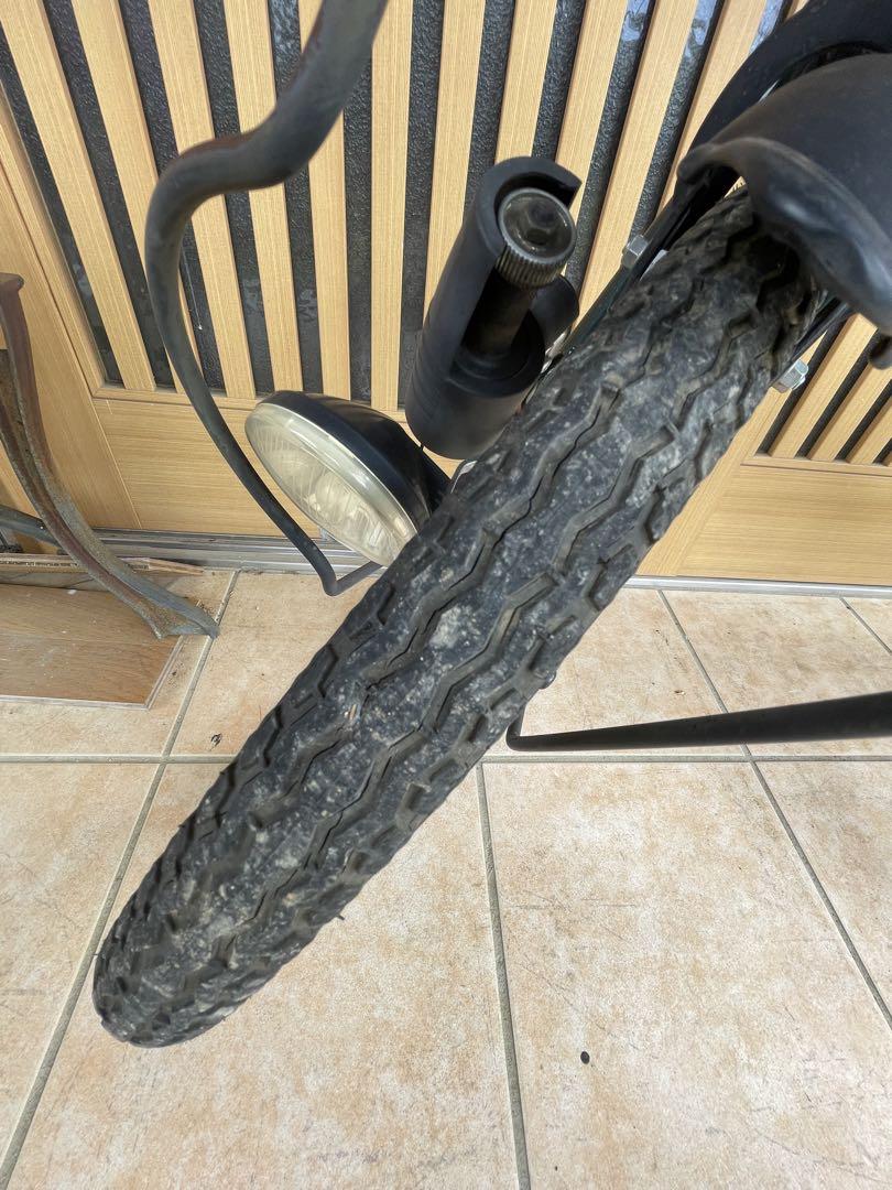 GEOCHROSS 折りたたみ自転車 グリーン 前バスケット付き