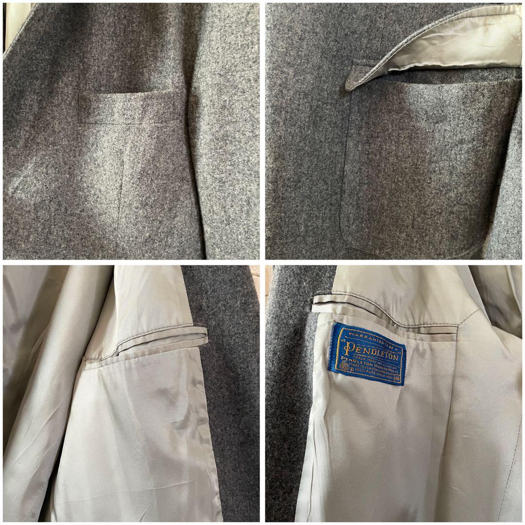 ペンドルトン USA製 70s 80s テーラードジャケット ウール 灰 46 ペンドルトン USA製 70s 80s テーラードジャケット ウール 灰 46