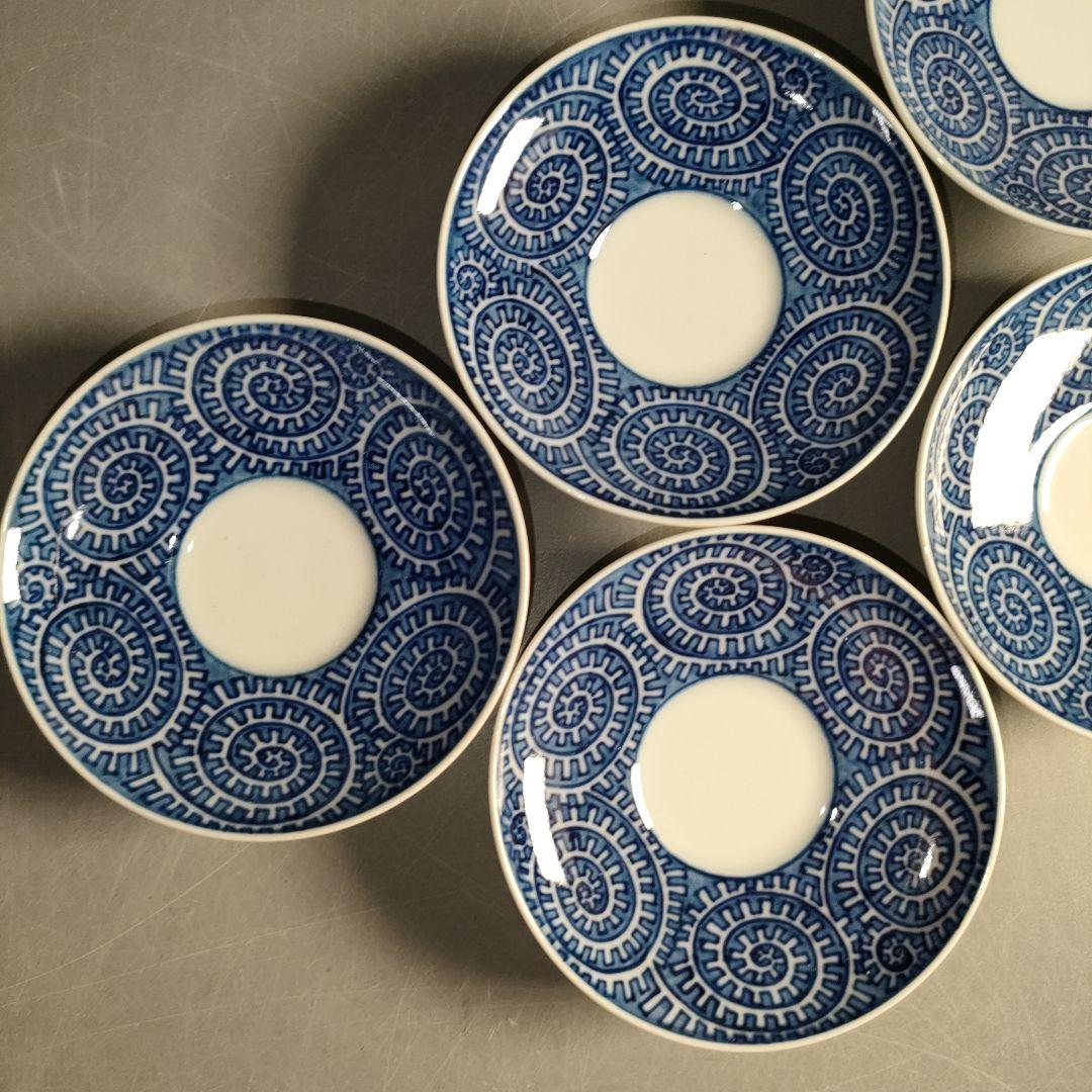 A1306-5/有田焼/源右衛門窯/染付章魚唐草紋酒器/徳利/酒盃/猪口/ぐい呑