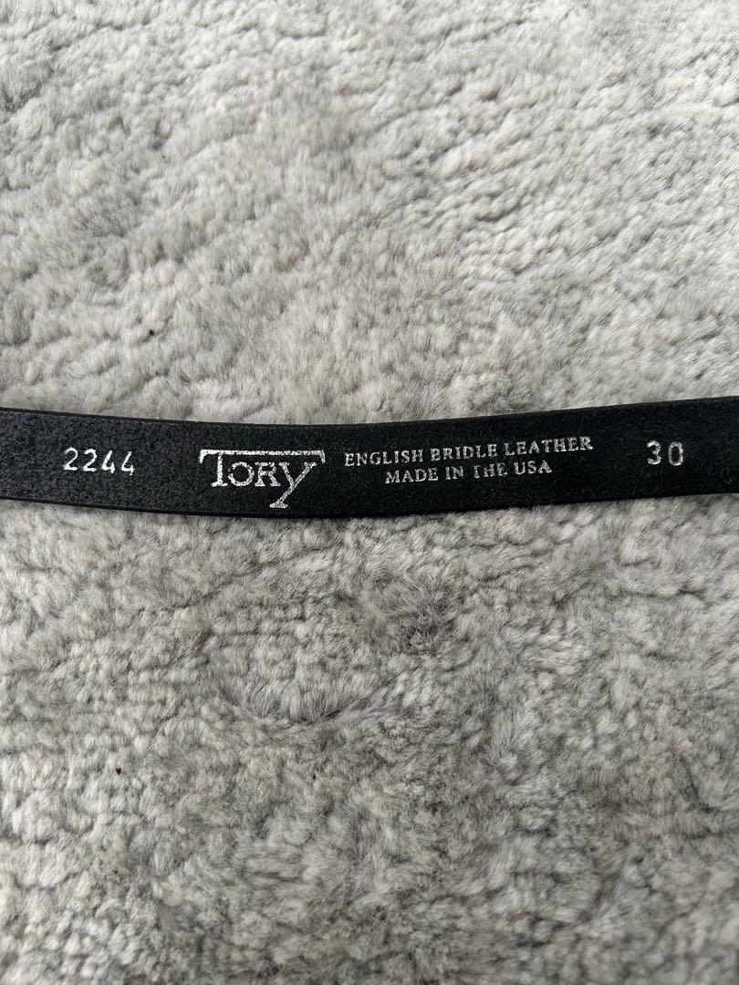 【TORY LEATHER】3-Piece Silver Buckle Belt