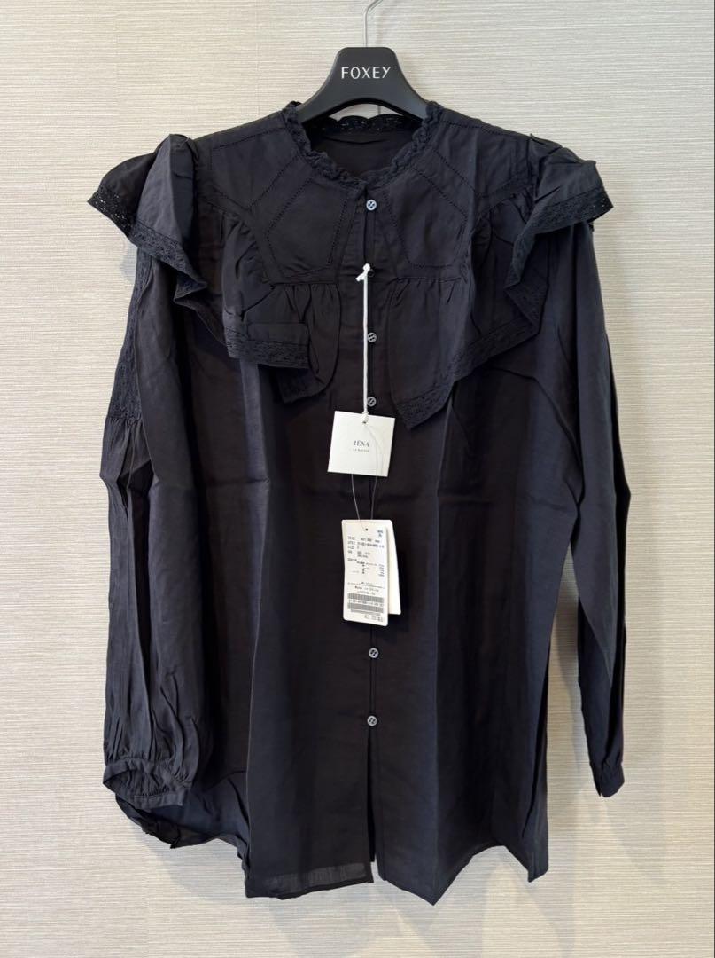イエナ　IENAIENA LA BOUCLEレースカラーブラウス 新品 イエナ IENAIENA LA BOUCLEレースカラーブラウス