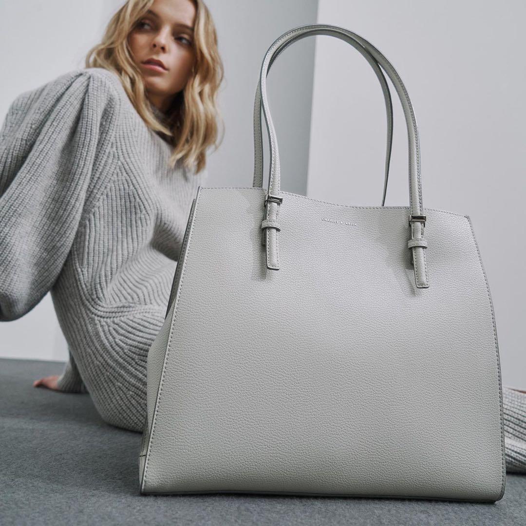 CHARLES & KEITHクラシックダブルハンドル トートバッグ