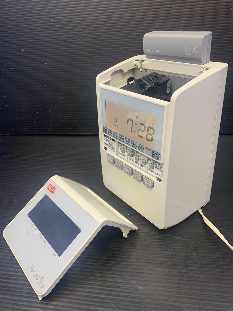 MAX　タイムレコーダー　ER110 S5W 中古品　リボン交換済　取説コピー付 MAX タイムレコーダー ER110 S5W 中古品 リボン交換済 取説