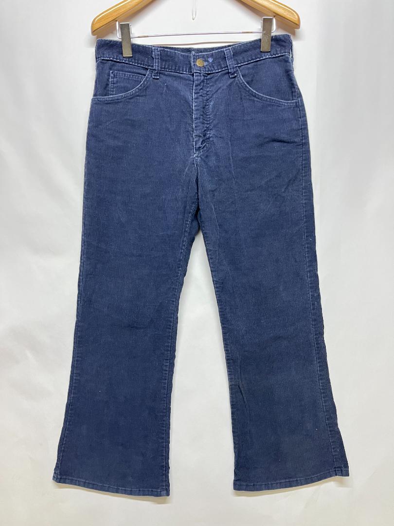 良好70's Lee ブーツカット USA製 コーデュロイパンツ 紺 32ｘ30 7,800円