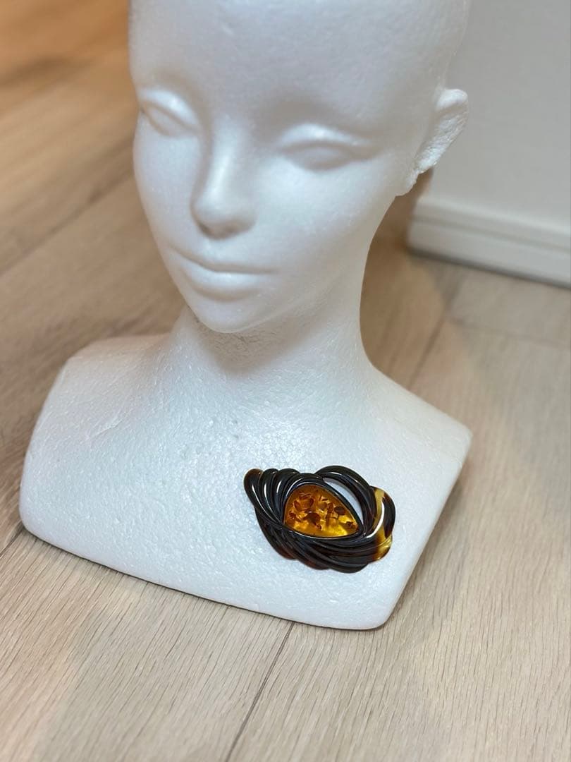 【アンティーク】鼈甲×琥珀 ペンダント 【アンティーク】鼈甲×琥珀 ペンダント