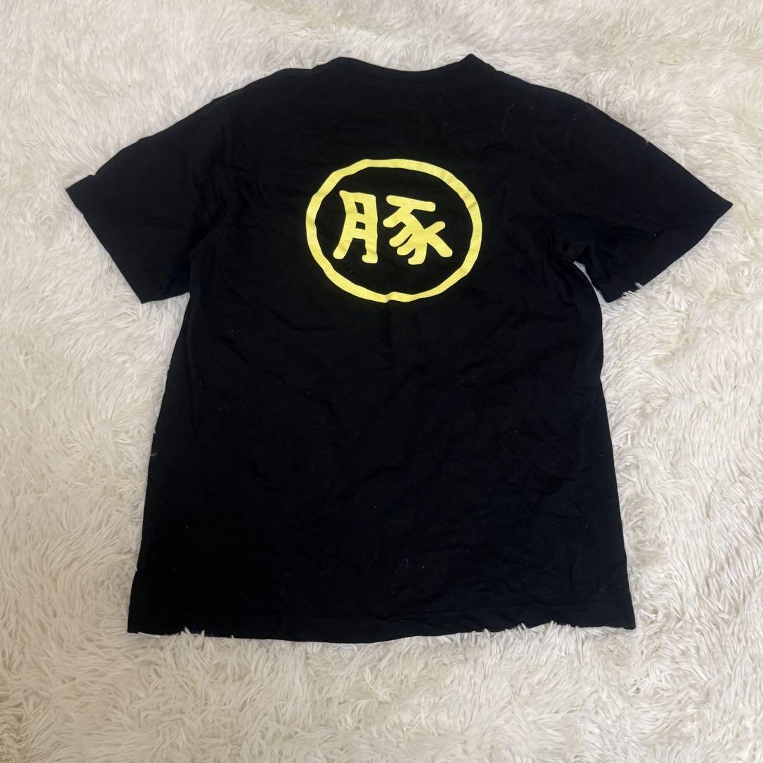 ちいかわ ラーメン豚 Tシャツ 黒 Sサイズ 豚家 プリント
