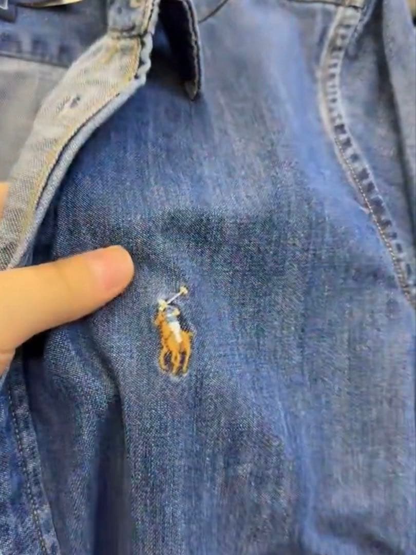 ラルフローレンレディース デニムシャツ/ブラウススリム フィットサイズ8 ラルフローレンレディース デニムシャツ/ブラウススリム フィットサイズ8