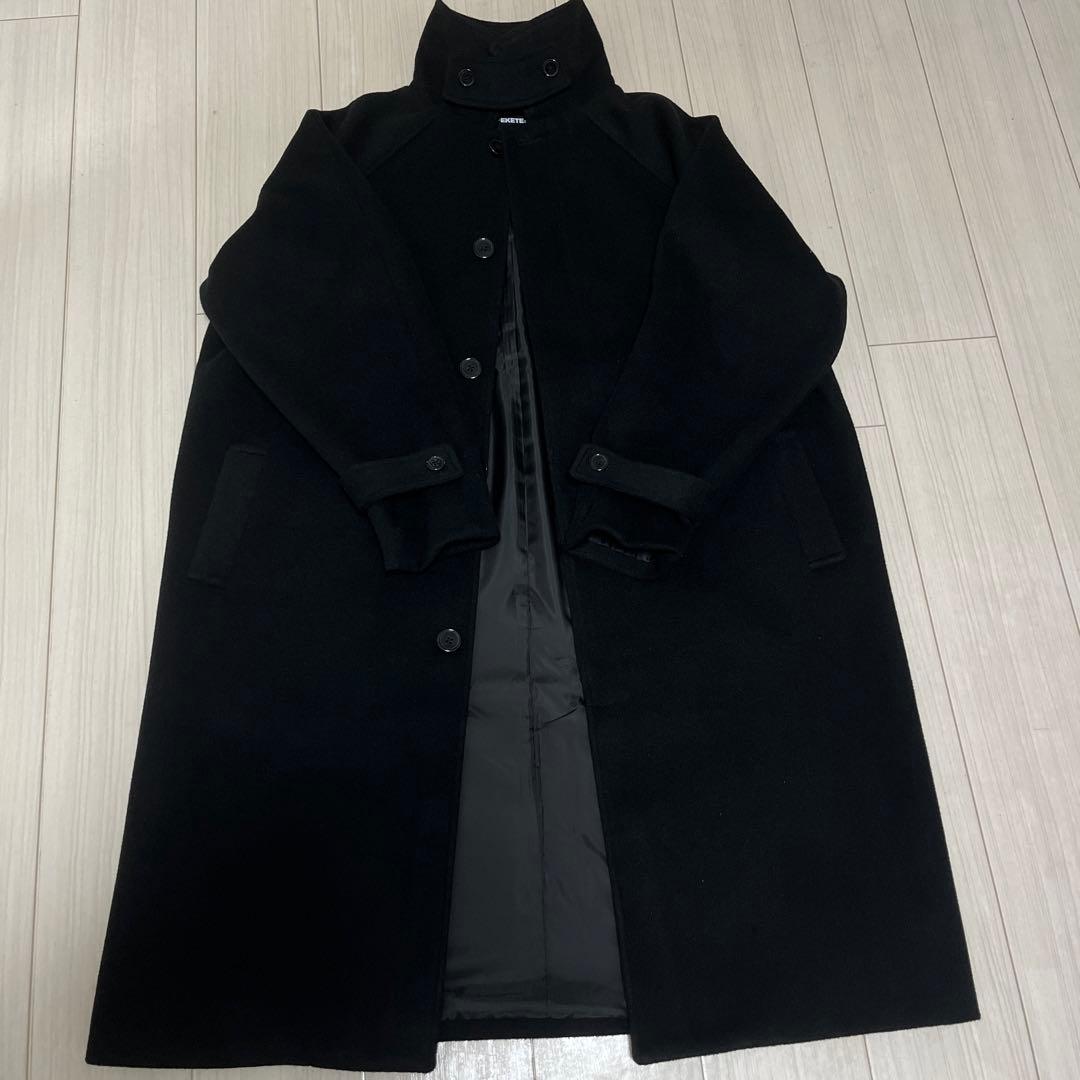 【FEKETE】新品 オーバーサイズ ハイネック ステンカラーロングコート S 【FEKETE】新品 オーバーサイズ ハイネック ステンカラーロングコート S