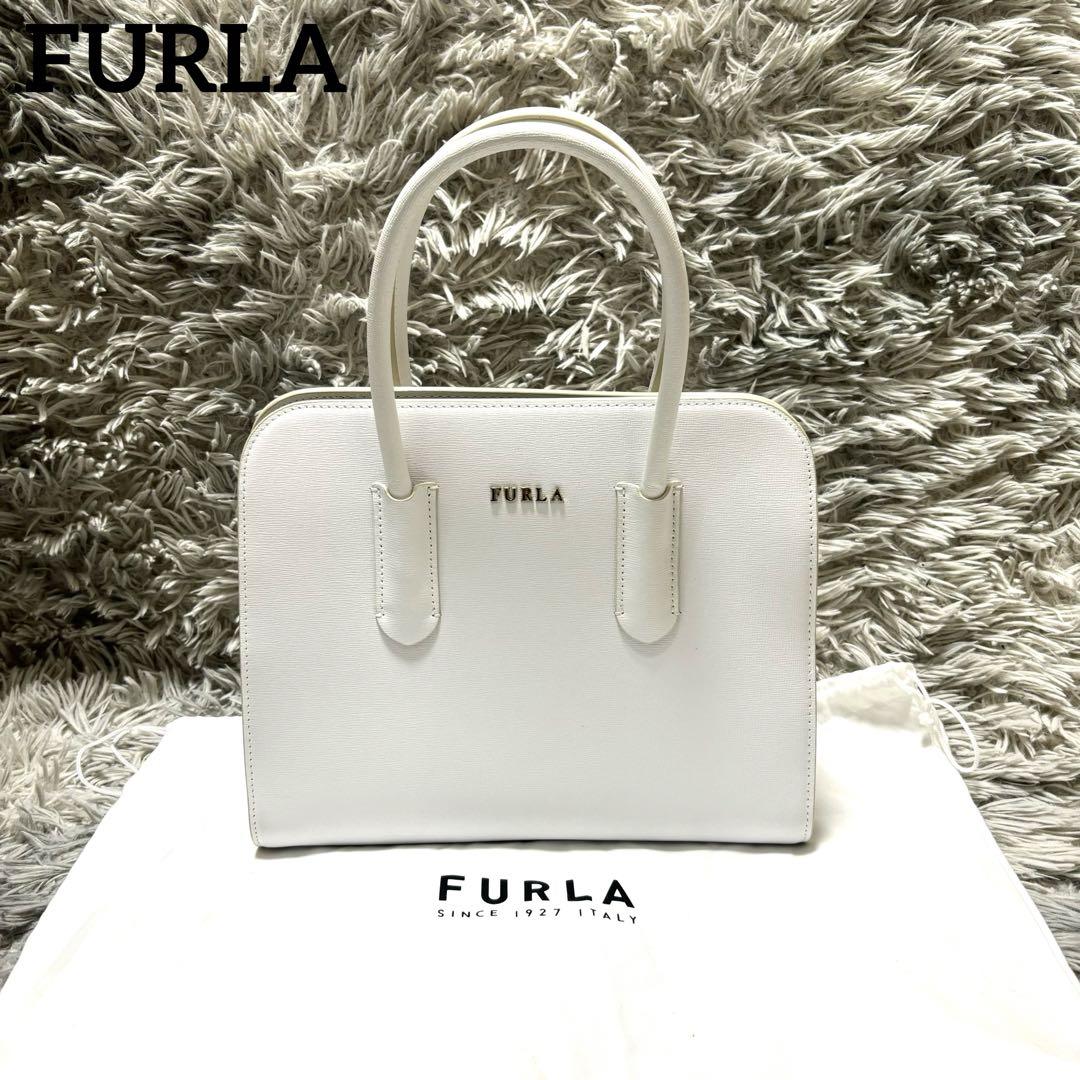 【未使用品】FURLA ハンドバッグ 白 ホワイト 2way ショルダー