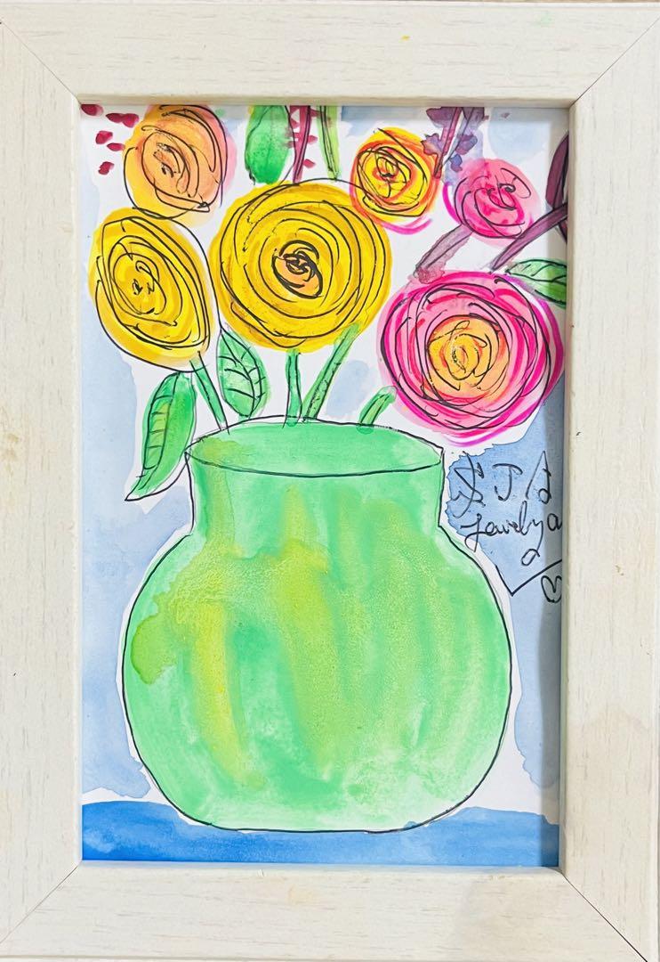 ドローイングアクリル絵画原画抽象画 - メルカリ
