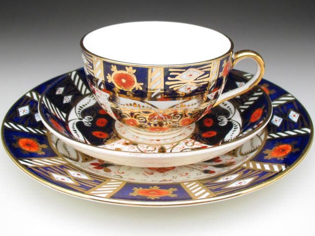 コウルドン 金彩イマリ文 カップ&ソーサー&プレート アンティーク 1920年目立った傷や汚れなし