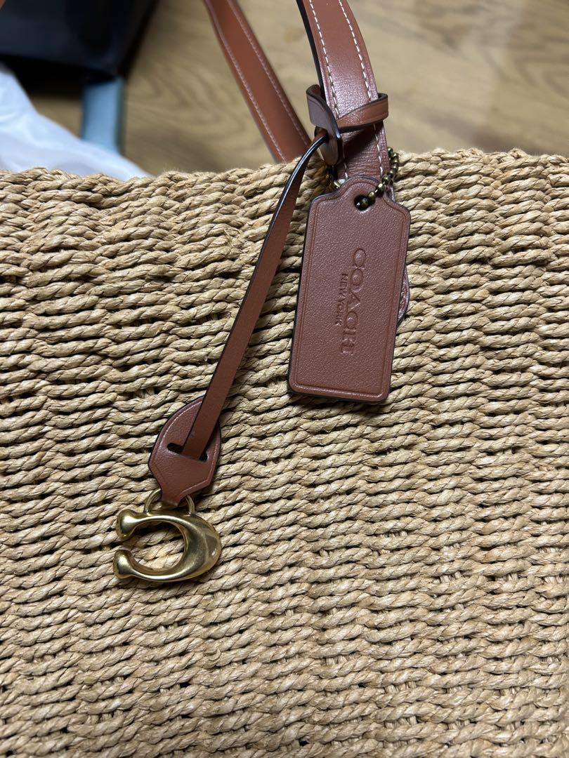 COACH コーチ ストロー カゴバッグ ポーチ付き