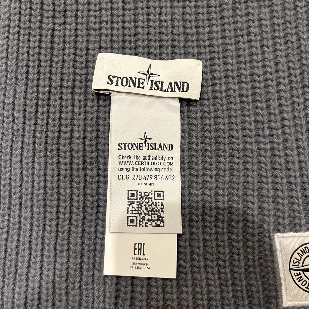 【2025年】高評価レビューアイテム特集 STONE ISLAND マフラー グレー 小物
